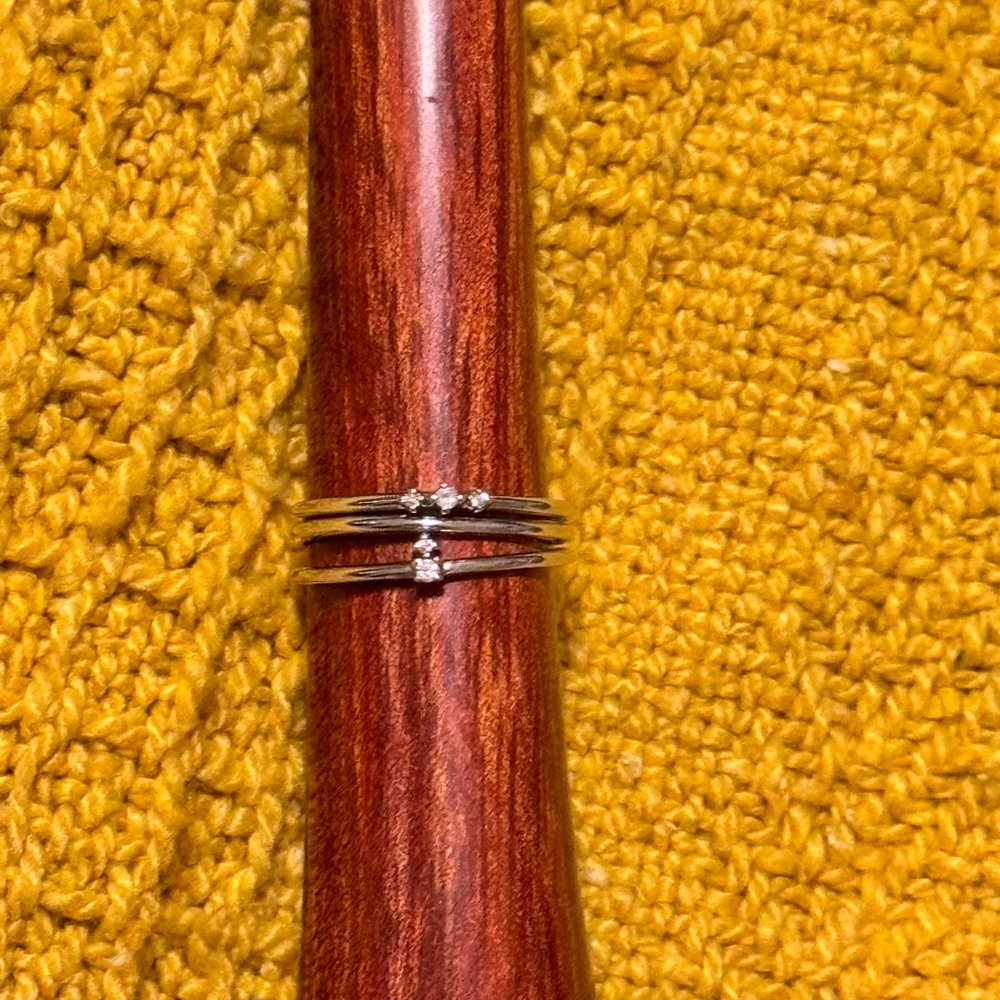 Stackable Sterling Silver Rings w/ Cubic Zirconia size 6.5-7